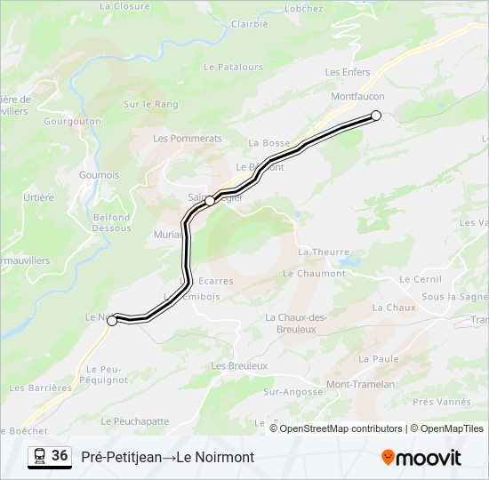 36 Train Line Map