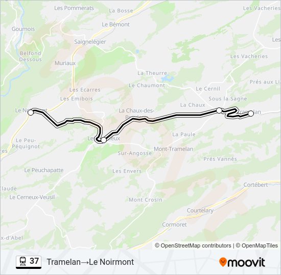37 Train Line Map