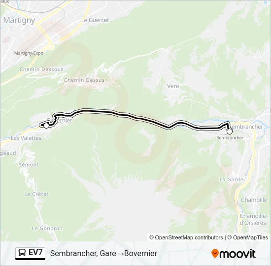 EV7 Bus Line Map