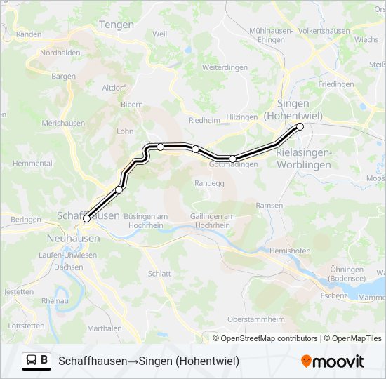 B Route: Schedules, Stops & Maps - Schaffhausen‎→Singen (Hohentwiel ...