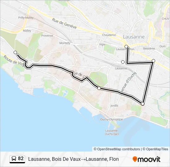82 Bus Line Map