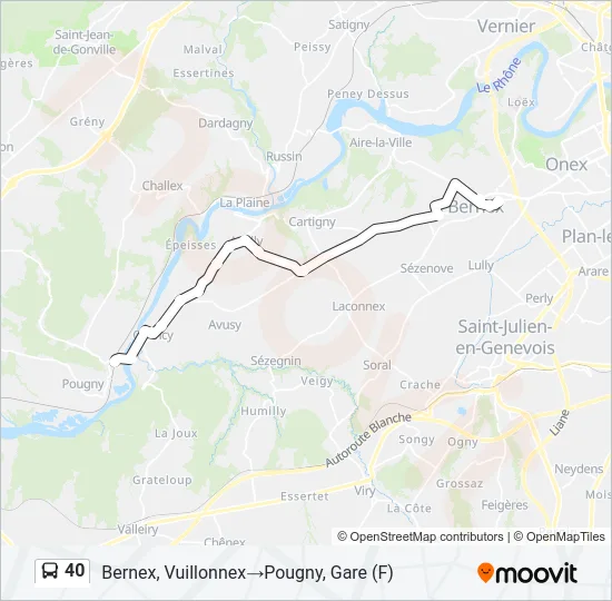 40 Bus Line Map