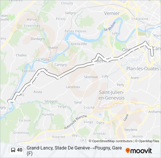 40 Bus Line Map