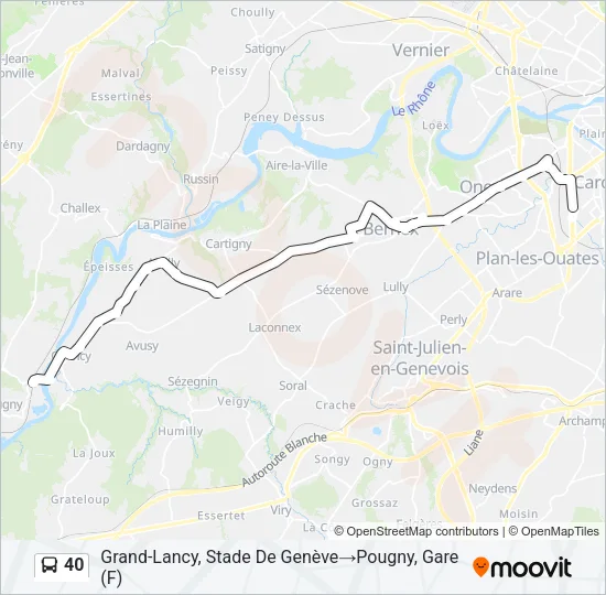 40 Bus Line Map