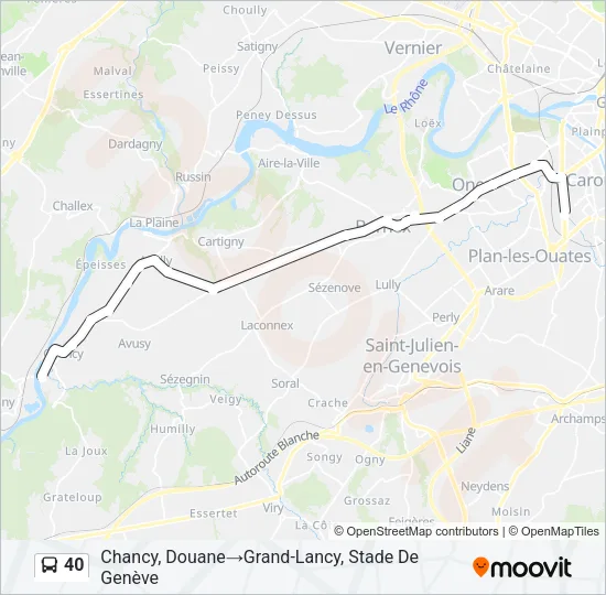 40 Bus Line Map