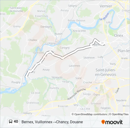 40 Bus Line Map