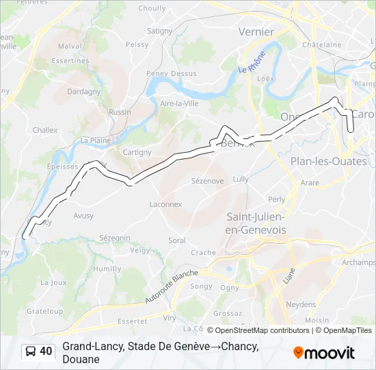 40 Bus Line Map