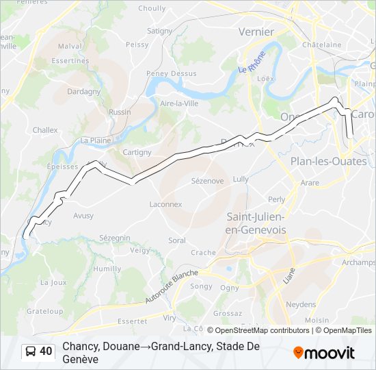 40 Bus Line Map