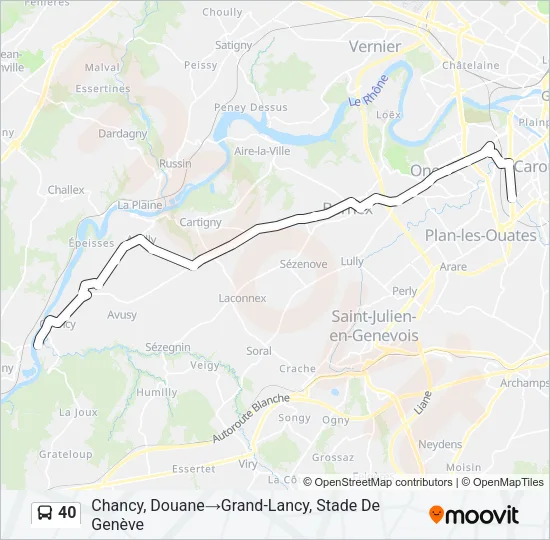 40 Bus Line Map