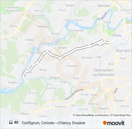 40 Bus Line Map
