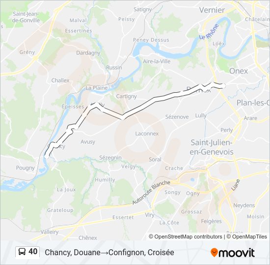 40 Bus Line Map