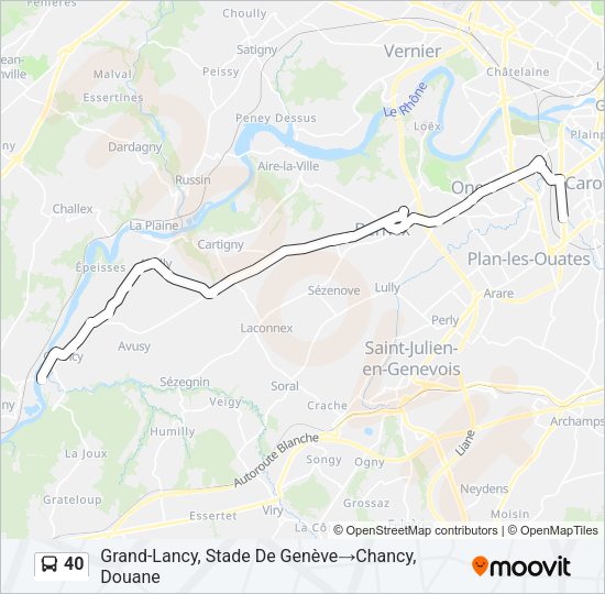 40 Bus Line Map
