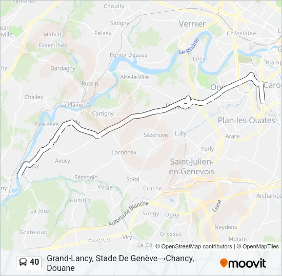 40 Bus Line Map