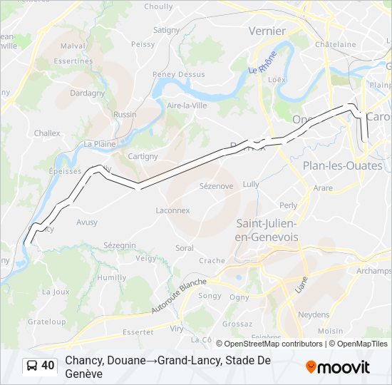 40 Bus Line Map
