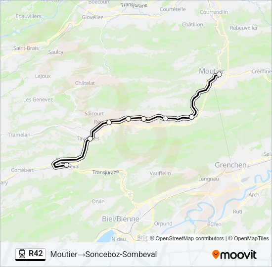 R42 Train Line Map
