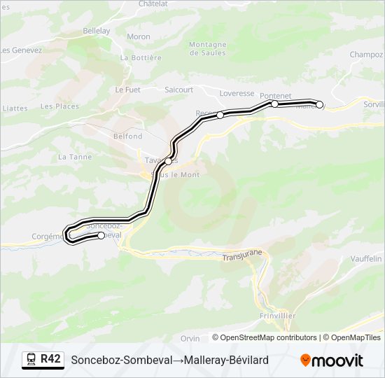 R42 Train Line Map