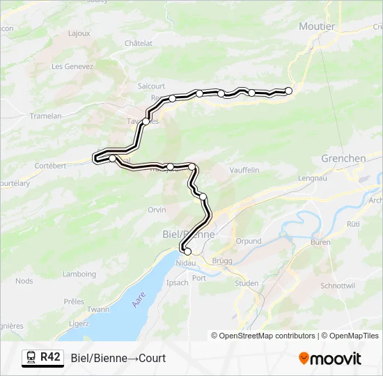 R42 Train Line Map