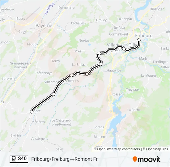 S40 Train Line Map
