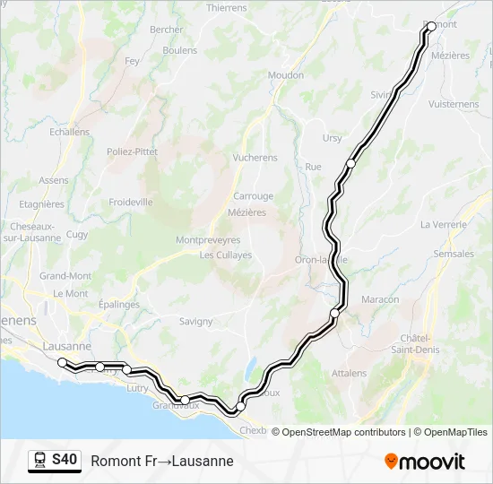 S40 Train Line Map
