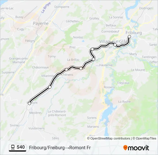 S40 Train Line Map