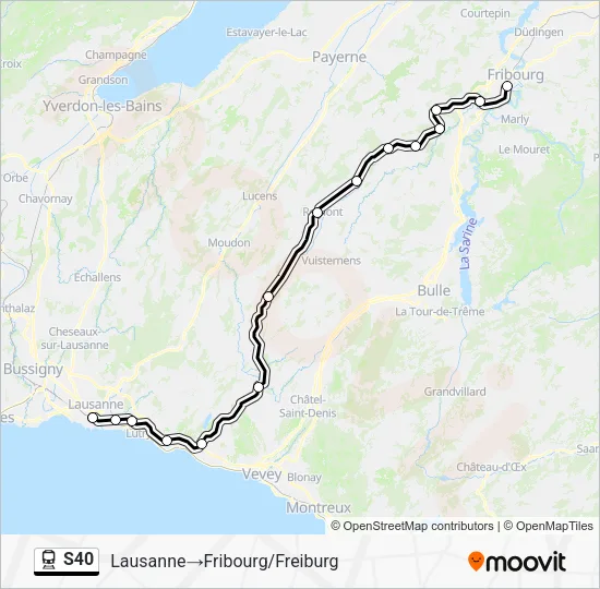 S40 Train Line Map
