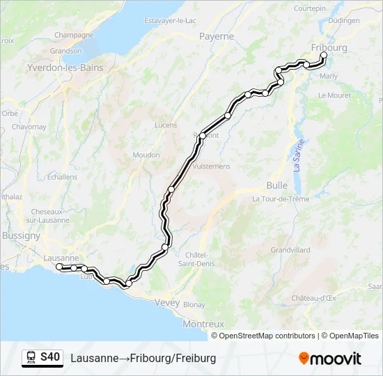 S40 Train Line Map