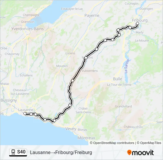 S40 Train Line Map