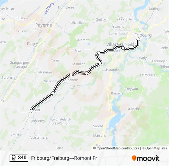 S40 Train Line Map