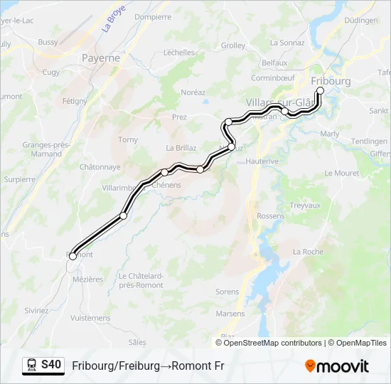 S40 Train Line Map