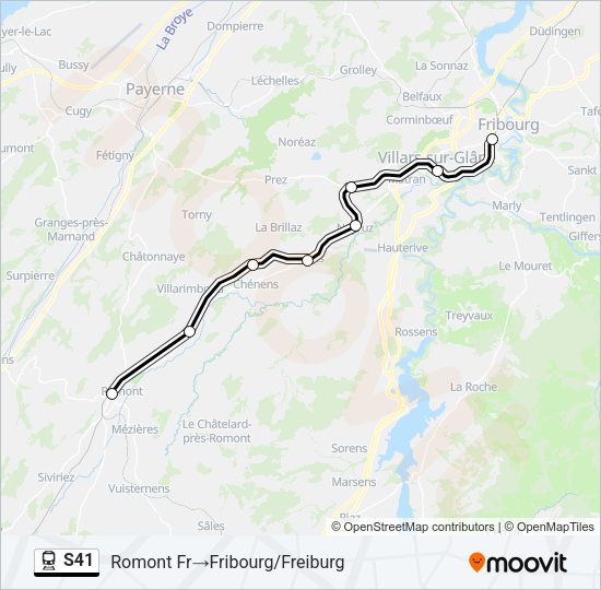 S41 Train Line Map