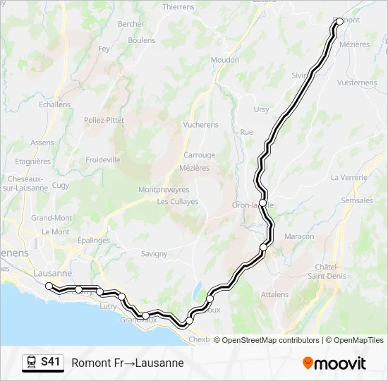 S41 Train Line Map