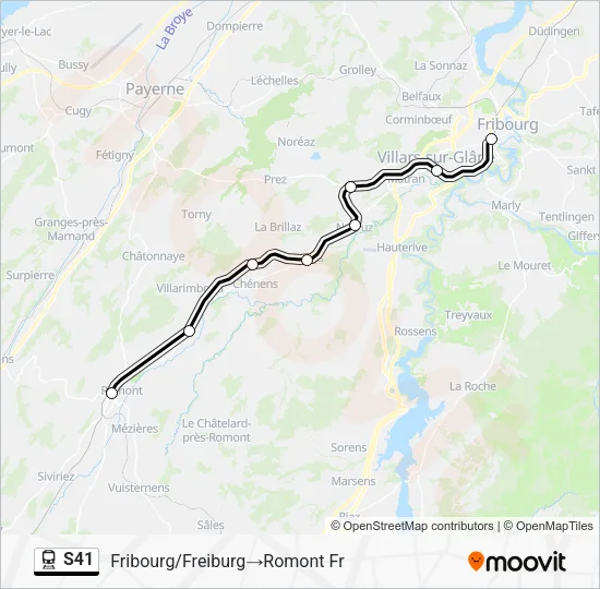 S41 Train Line Map