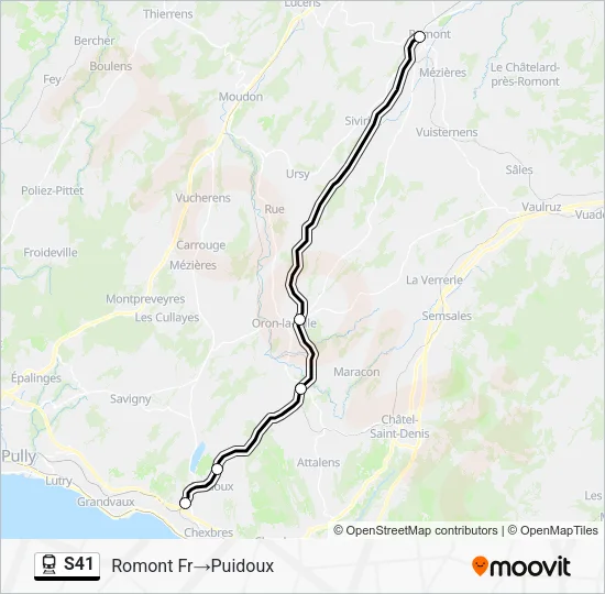 S41 Train Line Map