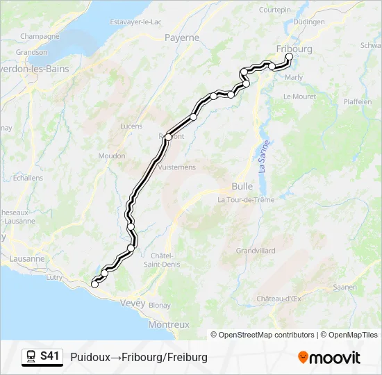 S41 Train Line Map