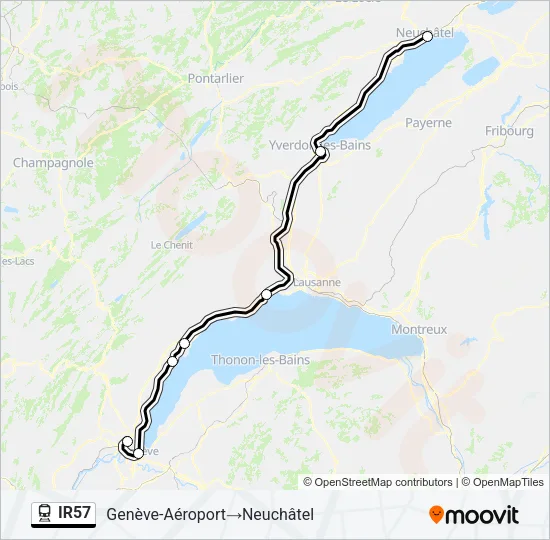 IR57 Train Line Map