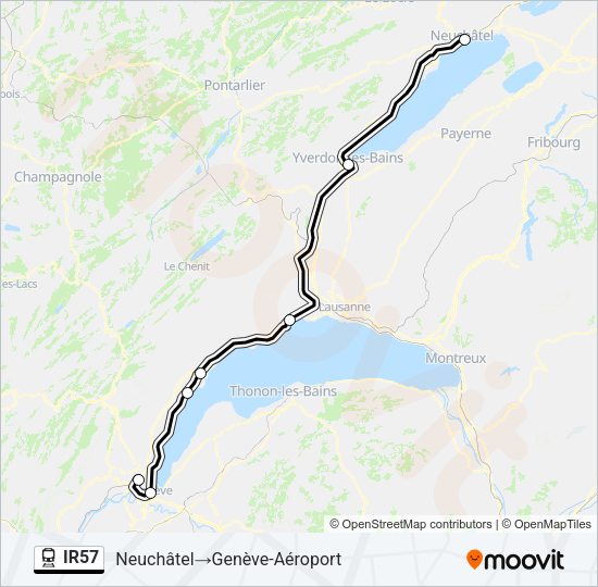 IR57 Train Line Map
