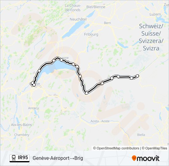 IR95 Train Line Map