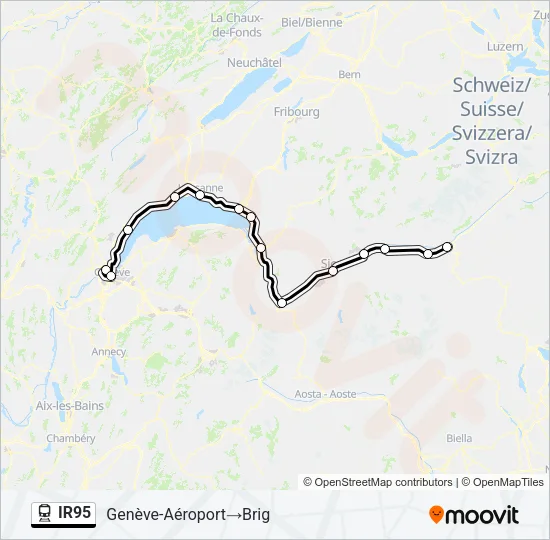 IR95 Train Line Map