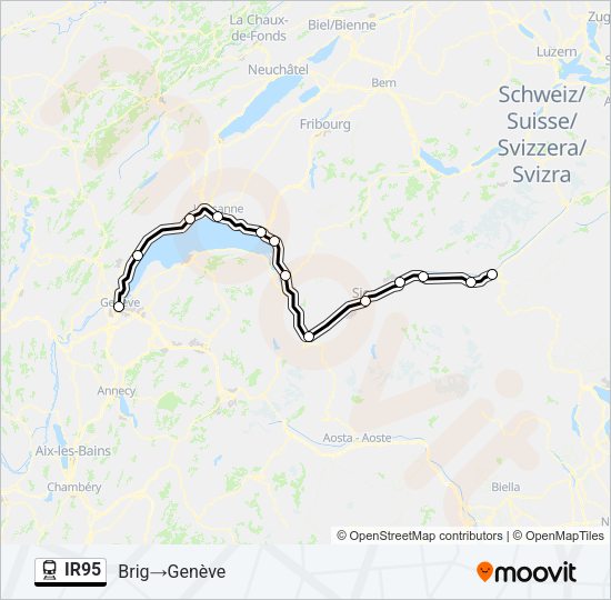 IR95 Train Line Map