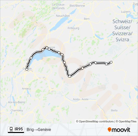 IR95 Train Line Map