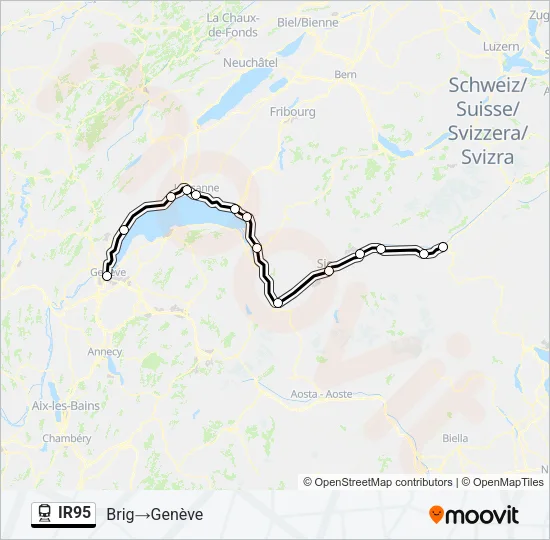 IR95 Train Line Map