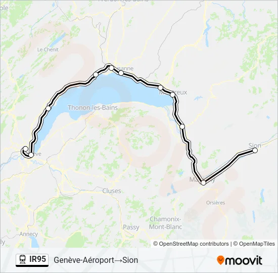 IR95 Train Line Map