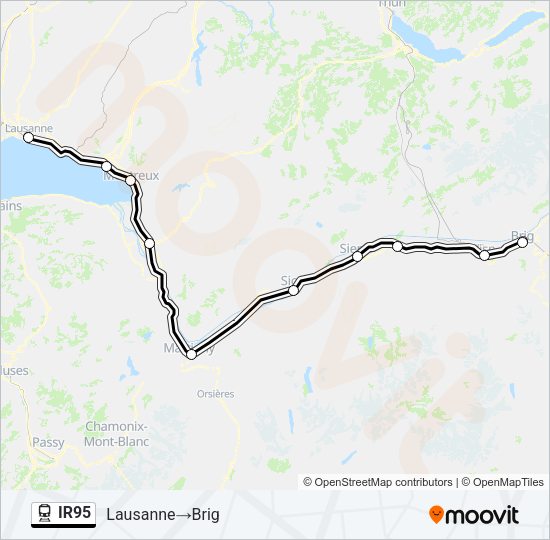 IR95 Train Line Map