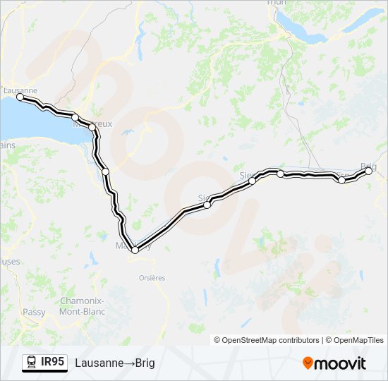 IR95 Train Line Map