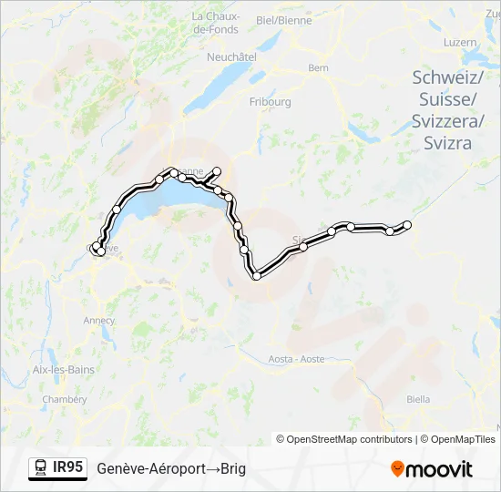 IR95 Train Line Map