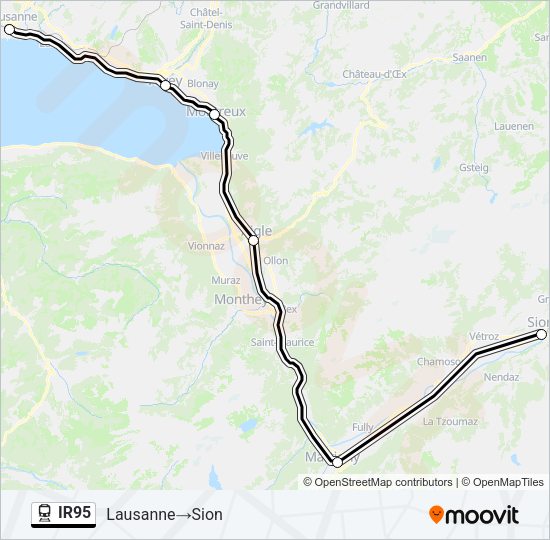 IR95 Train Line Map