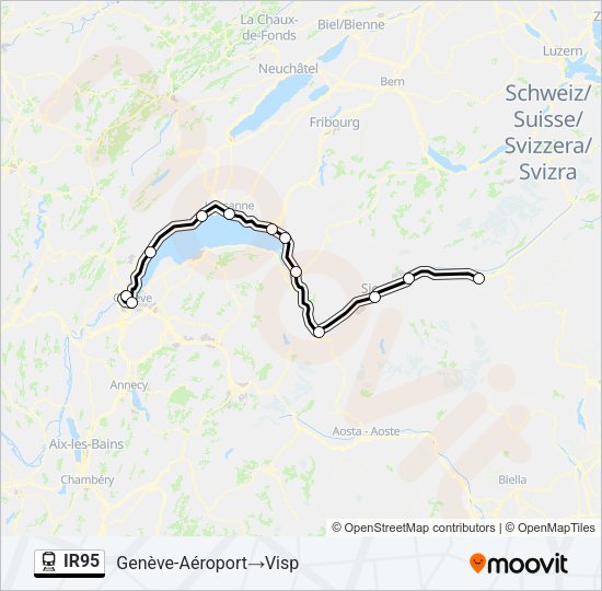 IR95 Train Line Map
