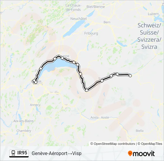 IR95 Train Line Map