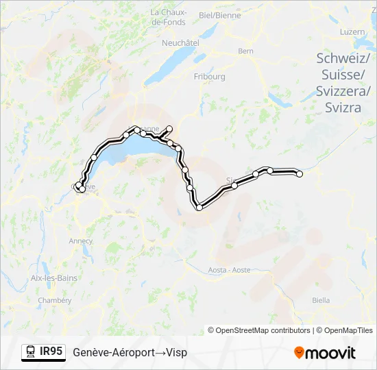 IR95 Train Line Map