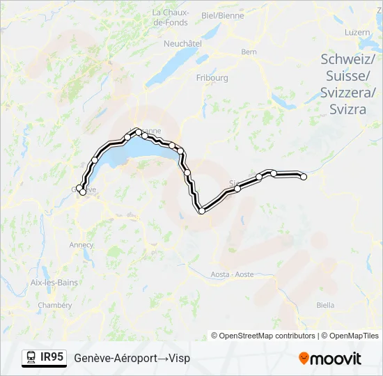 IR95 Train Line Map